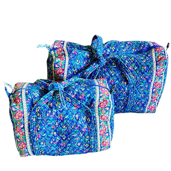 *VINTAGE 1998* VERA BRADLEY Bluebird Collection Spring 1998 Luggage SET Duffle - Picture 2 of 16